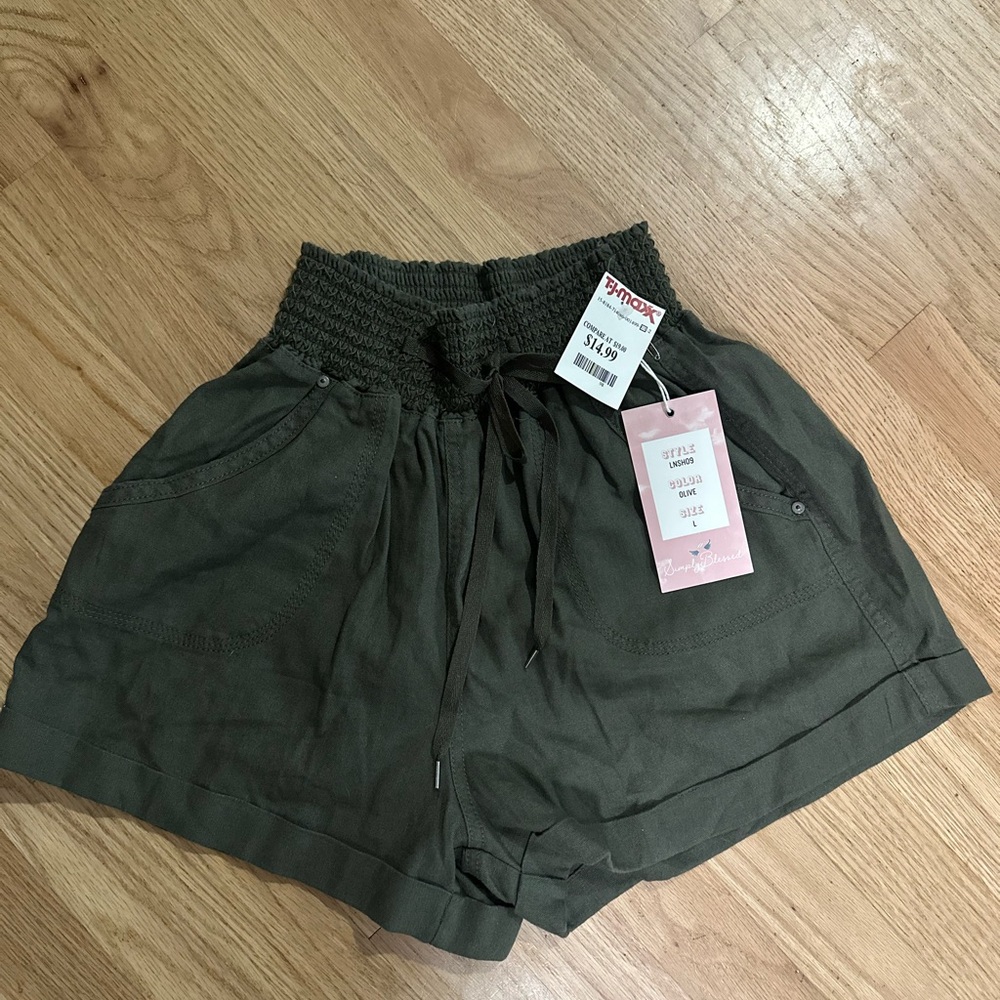 Olive Green Women's Shorts
